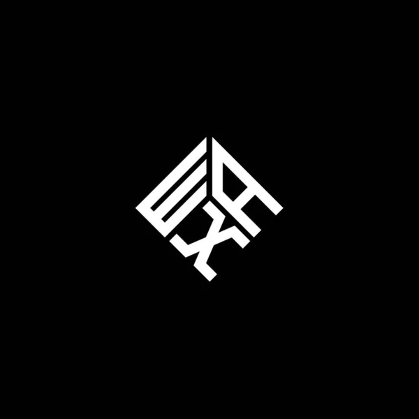 Diseño Del Logotipo Letra Wax Sobre Fondo Negro Cera Iniciales — Vector de stock