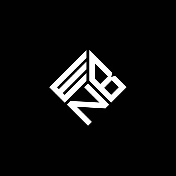 Wbn Carta Logotipo Design Fundo Preto Wbn Iniciais Criativas Conceito — Vetor de Stock