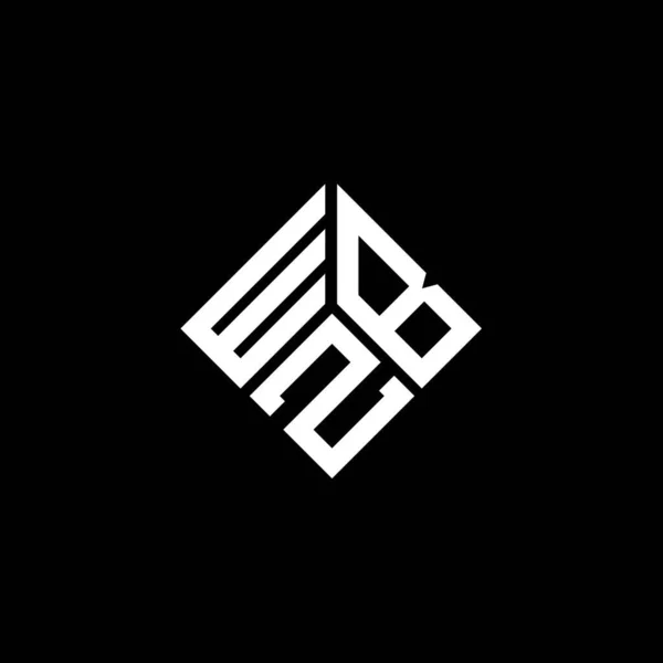 Wbz Lettre Logo Design Sur Fond Noir Wbz Initiales Créatives — Image vectorielle