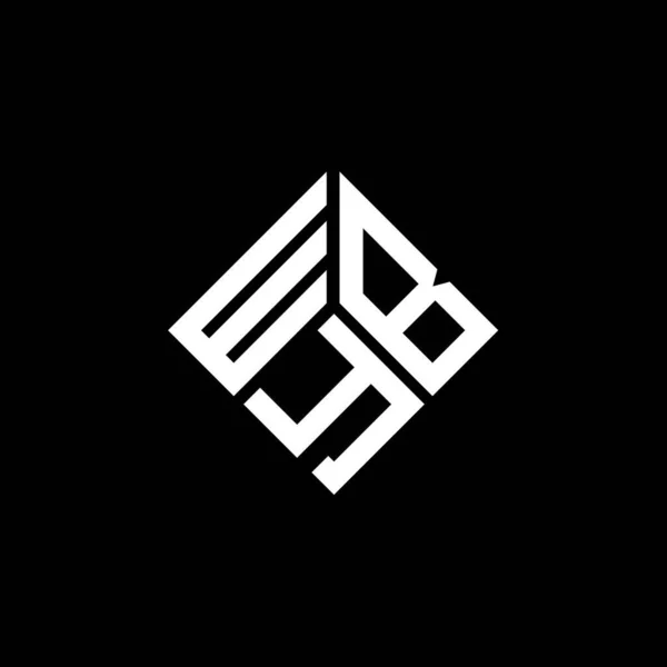 黒地にWbyの文字ロゴデザイン Wbyクリエイティブイニシャルレターロゴコンセプト Wbyレターデザイン — ストックベクタ