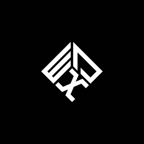 Wdx Logo Ontwerp Zwarte Achtergrond Wdx Creatieve Initialen Letter Logo — Stockvector