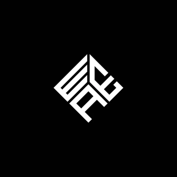 Wea Písmeno Logo Design Černém Pozadí Wea Kreativní Iniciály Koncept — Stockový vektor