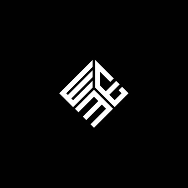 Projekt Logo Litery Wem Czarnym Tle Wem Twórcze Inicjały Koncepcja — Wektor stockowy