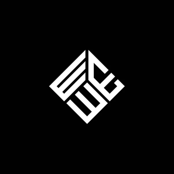 Siyah Arka Planda Wew Harf Logosu Tasarımı Yaratıcı Harflerin Baş — Stok Vektör