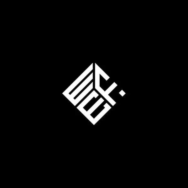 Projekt Logo Litery Wfe Czarnym Tle Inicjały Twórcze Wfe Koncepcja — Wektor stockowy