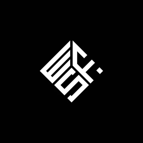 Wfs Logo Ontwerp Zwarte Achtergrond Wfs Creatieve Initialen Letter Logo — Stockvector