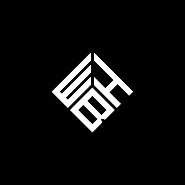 Diseño Del Logotipo Letra Whb Sobre Fondo Negro Whb Iniciales — Vector de stock