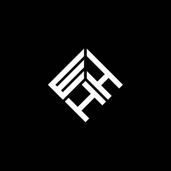 Дизайн Логотипу Літери Whh Чорному Тлі Чому Креативні Ініціали Літери — стоковий вектор