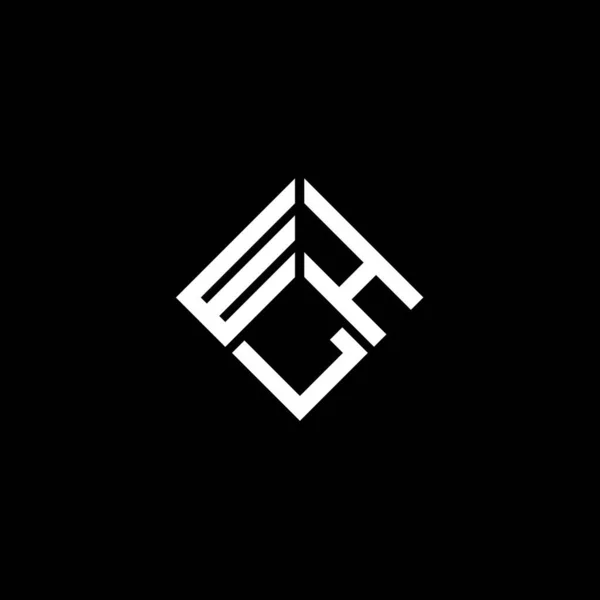Projekt Logo Litery Whl Czarnym Tle Whl Twórcze Inicjały Koncepcja — Wektor stockowy
