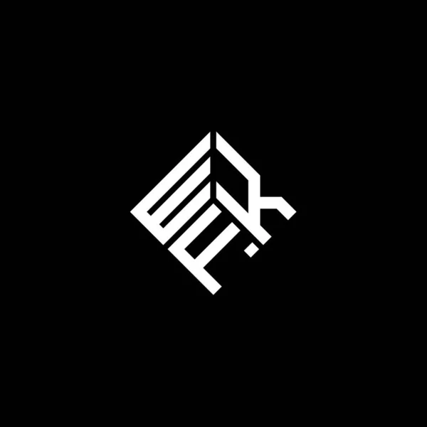 Wkf Letra Logotipo Design Fundo Preto Wkf Iniciais Criativas Conceito — Vetor de Stock