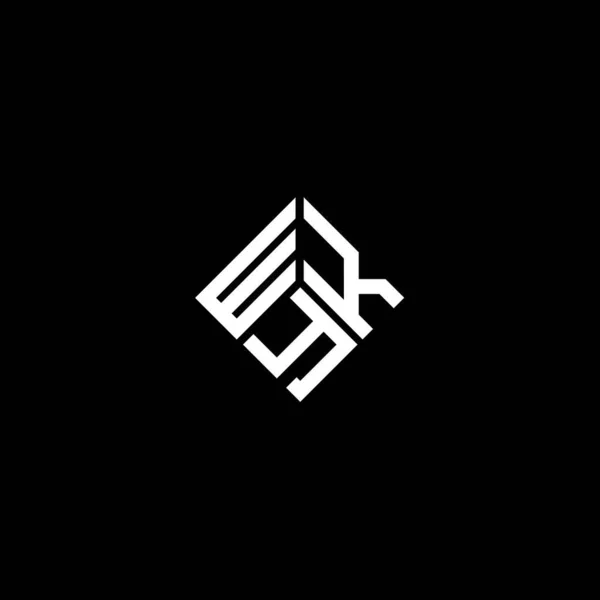 Wky Lettera Logo Design Sfondo Nero Logo Della Lettera Sigle — Vettoriale Stock