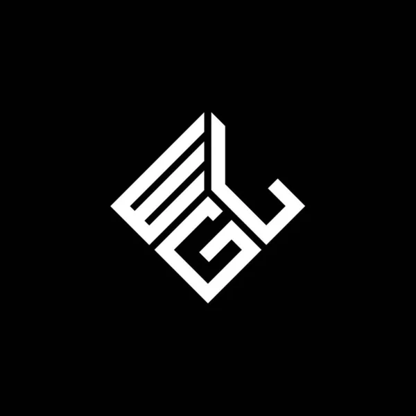 Diseño Del Logotipo Letra Wlg Sobre Fondo Negro Wlg Iniciales — Vector de stock