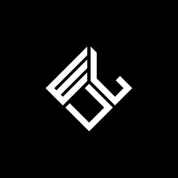 Projekt Logo Litery Wlu Czarnym Tle Kreatywne Inicjały Wlu Koncepcja — Wektor stockowy