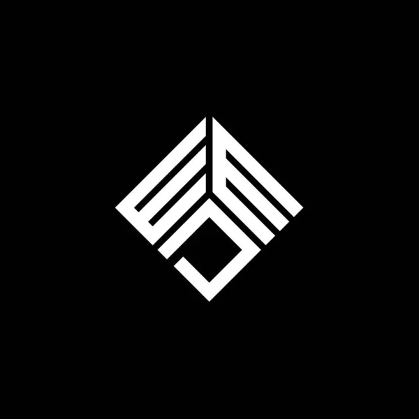 Wmd Logo Ontwerp Zwarte Achtergrond Wmd Creatieve Initialen Letter Logo — Stockvector