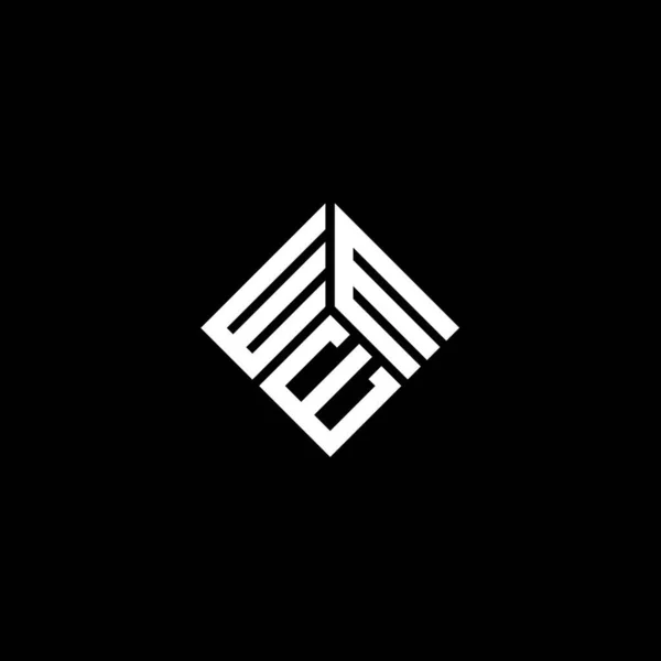Wme Розробила Дизайн Логотипу Чорному Тлі Творчі Ініціали Wme Мають — стоковий вектор