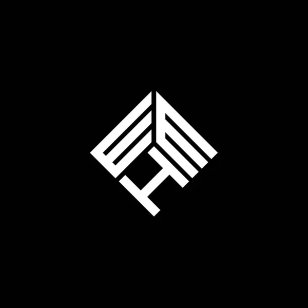 Wmh Lettre Logo Design Sur Fond Noir Wmh Initiales Créatives — Image vectorielle
