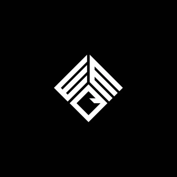 Diseño Del Logotipo Letra Wmq Sobre Fondo Negro Wmq Iniciales — Vector de stock