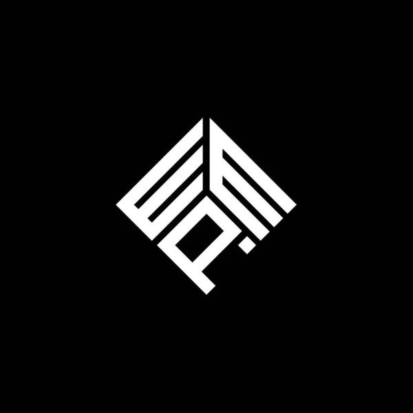 Wmp Písmeno Logo Design Černém Pozadí Wmp Kreativní Iniciály Písmeno — Stockový vektor