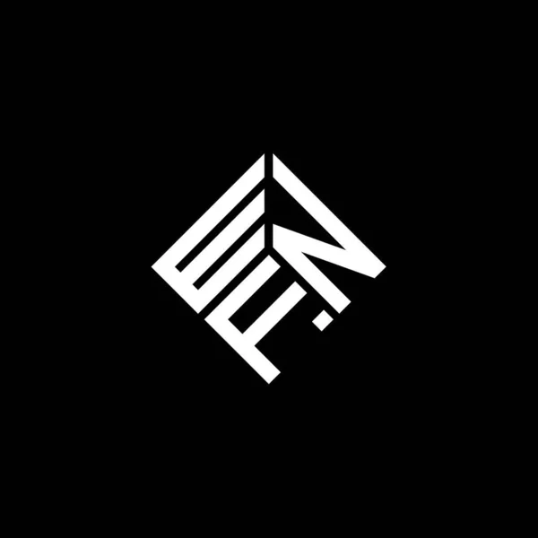 Wnf Lettre Logo Design Sur Fond Noir Wnf Initiales Créatives — Image vectorielle