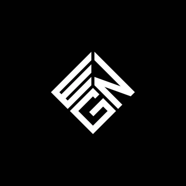 Wng Carta Logotipo Design Fundo Preto Wng Iniciais Criativas Conceito —  Vetores de Stock
