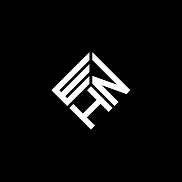 Diseño Del Logotipo Letra Wnh Sobre Fondo Negro Wnh Iniciales — Vector de stock