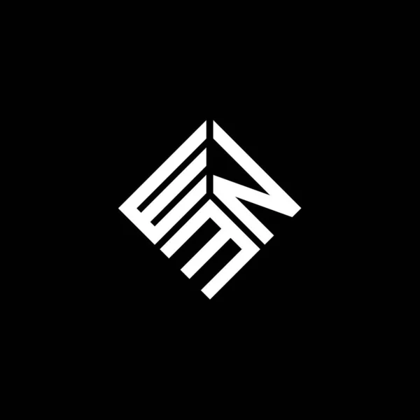 Wnm Design Logotipo Carta Fundo Preto Wnm Iniciais Criativas Conceito —  Vetores de Stock