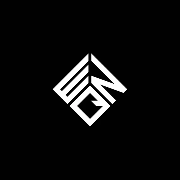 Diseño Del Logotipo Letra Wnq Sobre Fondo Negro Wnq Iniciales — Vector de stock