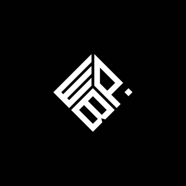 Diseño Del Logotipo Letra Wpb Sobre Fondo Negro Wpb Iniciales — Archivo Imágenes Vectoriales