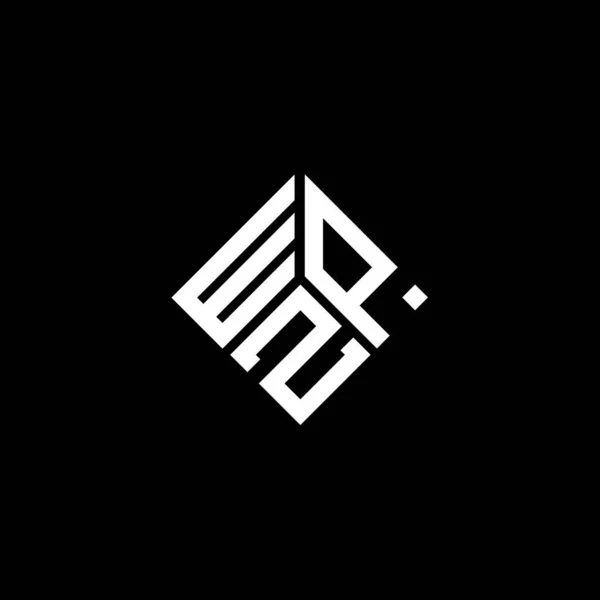 Diseño Del Logotipo Letra Wpz Sobre Fondo Negro Wpz Iniciales — Archivo Imágenes Vectoriales