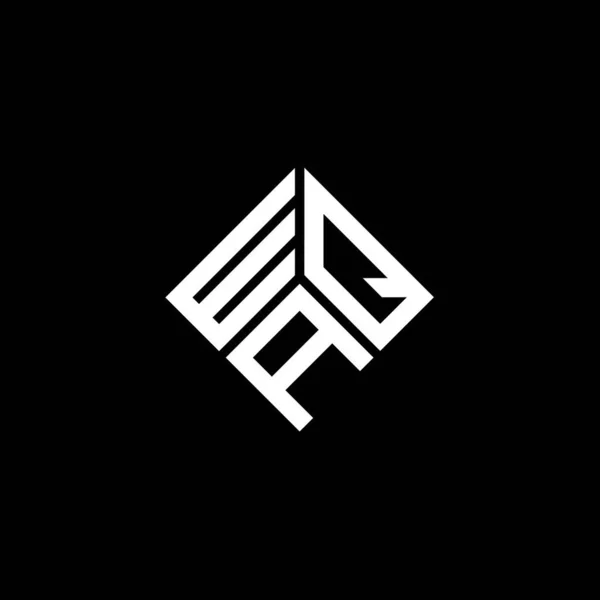 Σχεδιασμός Λογότυπου Wqa Μαύρο Φόντο Wqa Δημιουργικό Πρωτότυπο Γράμμα Λογότυπο — Διανυσματικό Αρχείο