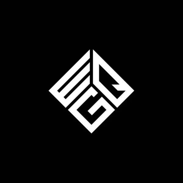Wqg Letter Logo Design Auf Schwarzem Hintergrund Wqg Kreative Initialen — Stockvektor