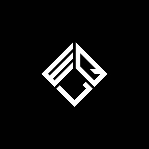 Diseño Del Logotipo Letra Wql Sobre Fondo Negro Wql Iniciales — Archivo Imágenes Vectoriales