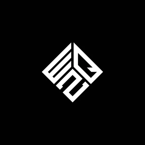 Wqz Logo Ontwerp Zwarte Achtergrond Wqz Creatieve Initialen Letter Logo — Stockvector