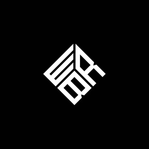 Wrb Design Logotipo Carta Fundo Preto Wrb Iniciais Criativas Conceito — Vetor de Stock