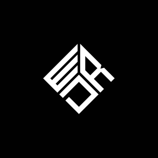 Siyah Arka Planda Wrd Harf Logosu Tasarımı Wrd Yaratıcı Harflerin — Stok Vektör