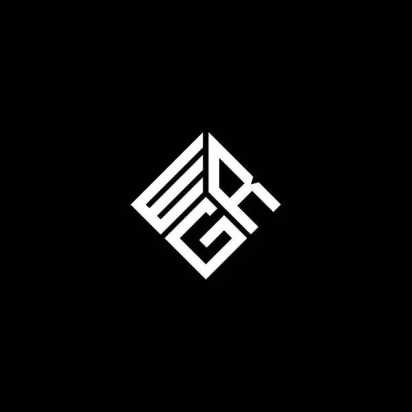 Logo Desain Huruf Wrg Pada Latar Belakang Hitam Wrg Kreatif - Stok Vektor
