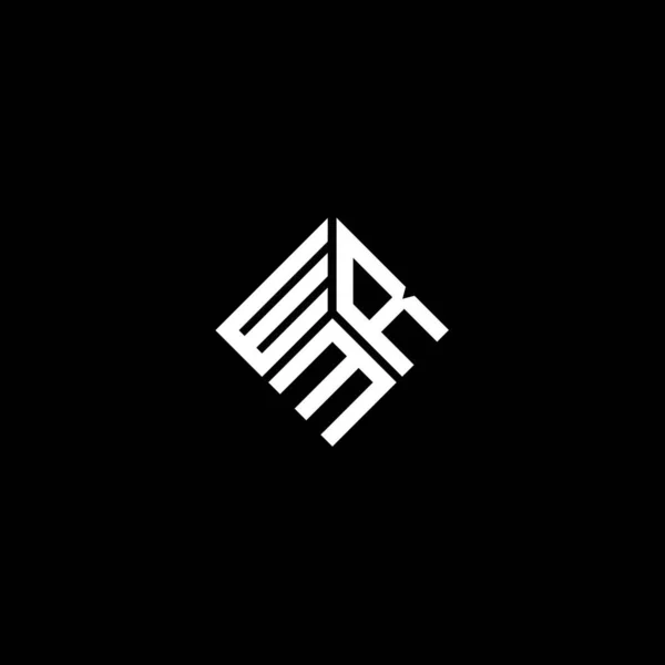 Wrm Logo Ontwerp Zwarte Achtergrond Wrm Creatieve Initialen Letter Logo — Stockvector