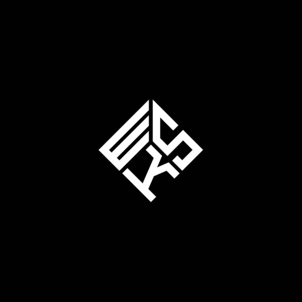 Diseño Del Logotipo Letra Wsk Sobre Fondo Negro Wsk Iniciales — Vector de stock