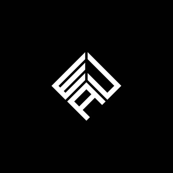 Wua Brev Logotyp Design Svart Bakgrund Wua Kreativa Initialer Brev — Stock vektor