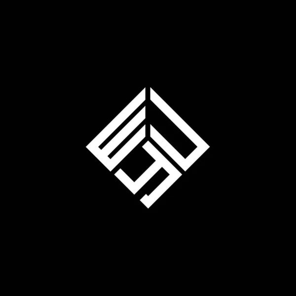 Σχεδιασμός Λογότυπου Wuy Γραμμάτων Μαύρο Φόντο Δημιουργικά Αρχικά Wuy Έννοια — Διανυσματικό Αρχείο
