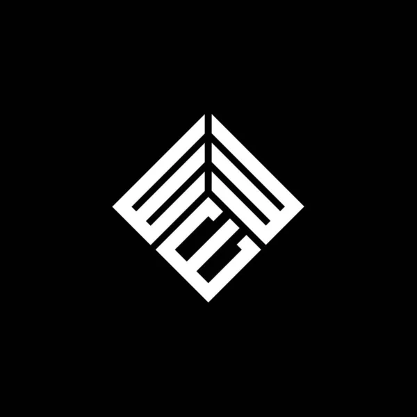 黒の背景にWweの手紙のロゴデザイン Wweクリエイティブイニシャルレターロゴコンセプト Wweの手紙のデザイン — ストックベクタ