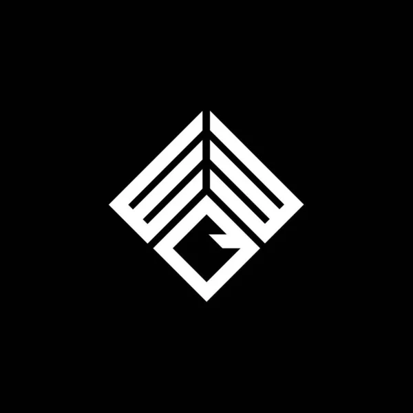 Siyah Arka Planda Wwq Harfi Logo Tasarımı Wwq Yaratıcı Harflerin — Stok Vektör
