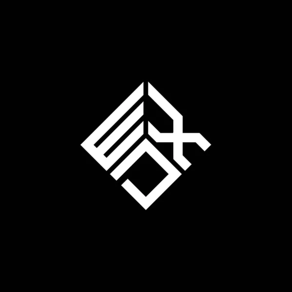 Diseño Del Logotipo Letra Wxd Sobre Fondo Negro Wxd Iniciales — Vector de stock