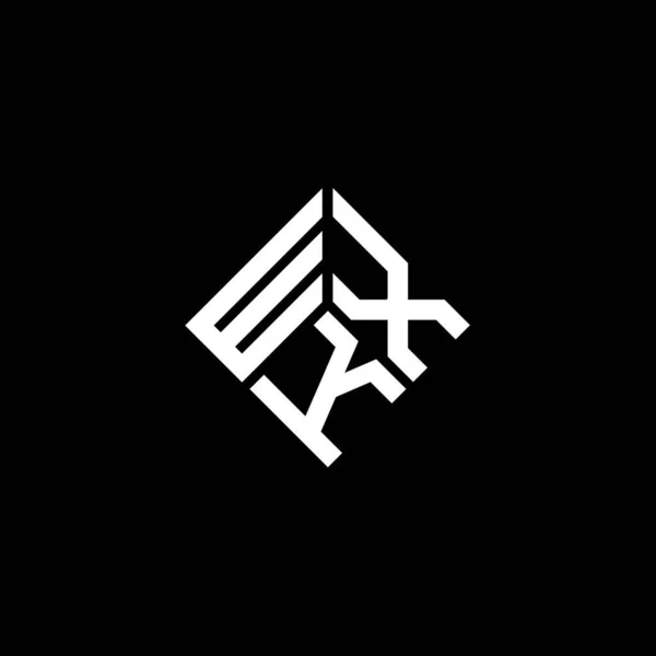 Wxk Lettre Logo Design Sur Fond Noir Wxk Initiales Créatives — Image vectorielle