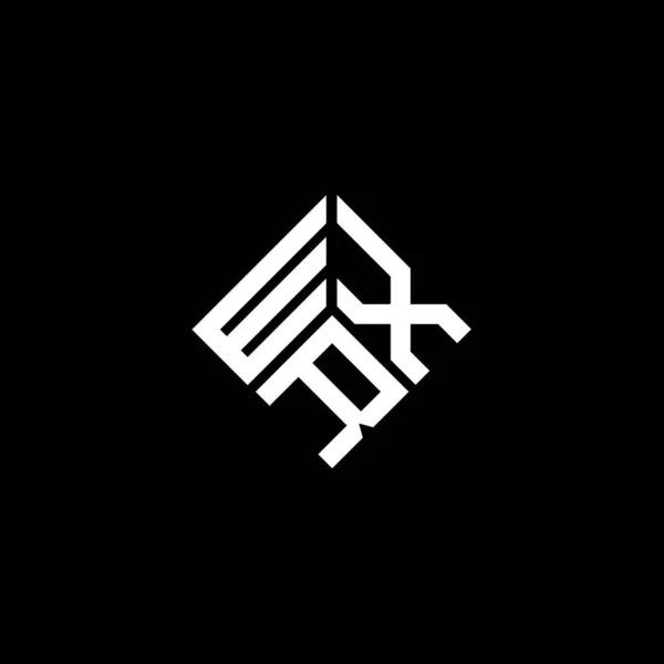 Siyah Arkaplanda Wxr Harf Logosu Tasarımı Wxr Yaratıcı Harflerin Baş — Stok Vektör