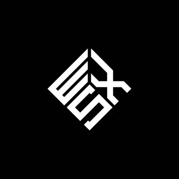 Desain Logo Huruf Wxs Pada Latar Belakang Hitam Wxs Kreatif - Stok Vektor