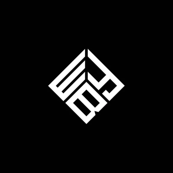 Wyb Písmeno Logo Design Černém Pozadí Wyb Kreativní Iniciály Koncept — Stockový vektor