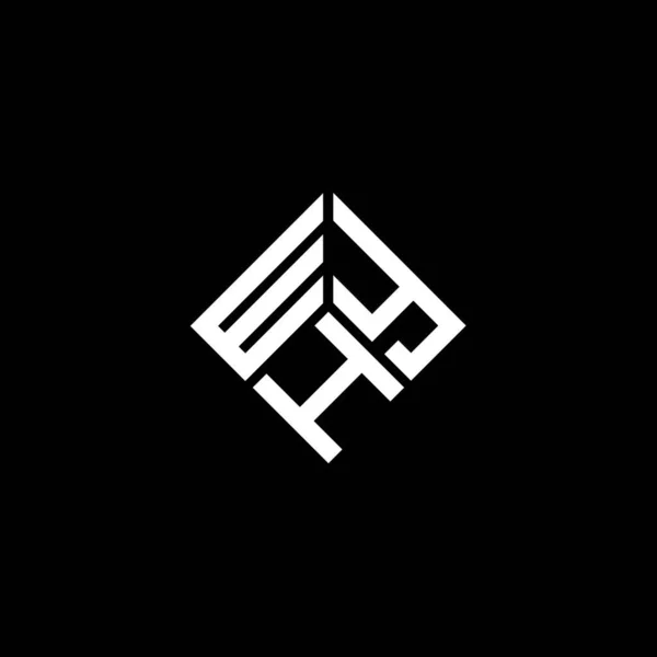 Logo Della Lettera Wyh Sfondo Nero Logo Della Lettera Sigle — Vettoriale Stock