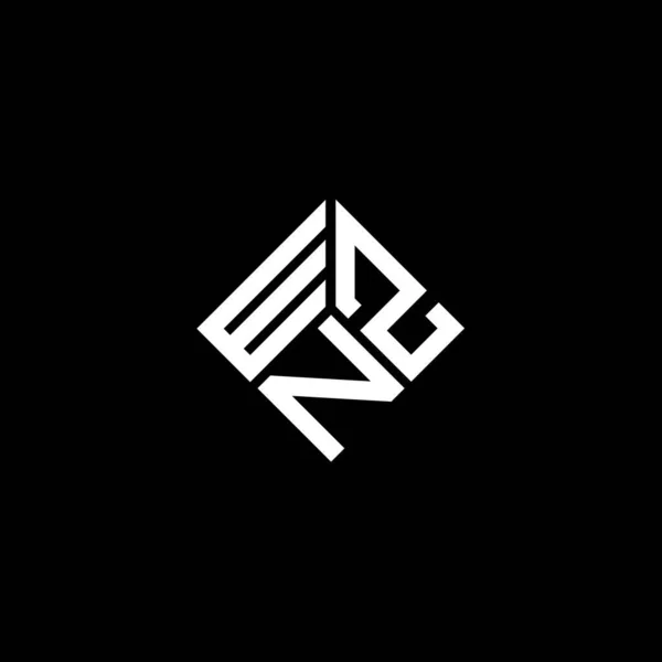 Wzn Letter Logo Design Auf Schwarzem Hintergrund Wzn Kreative Initialen — Stockvektor