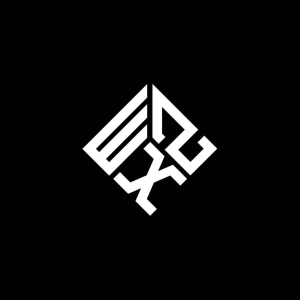 Wzx Lettre Logo Design Sur Fond Noir Wzx Initiales Créatives — Image vectorielle